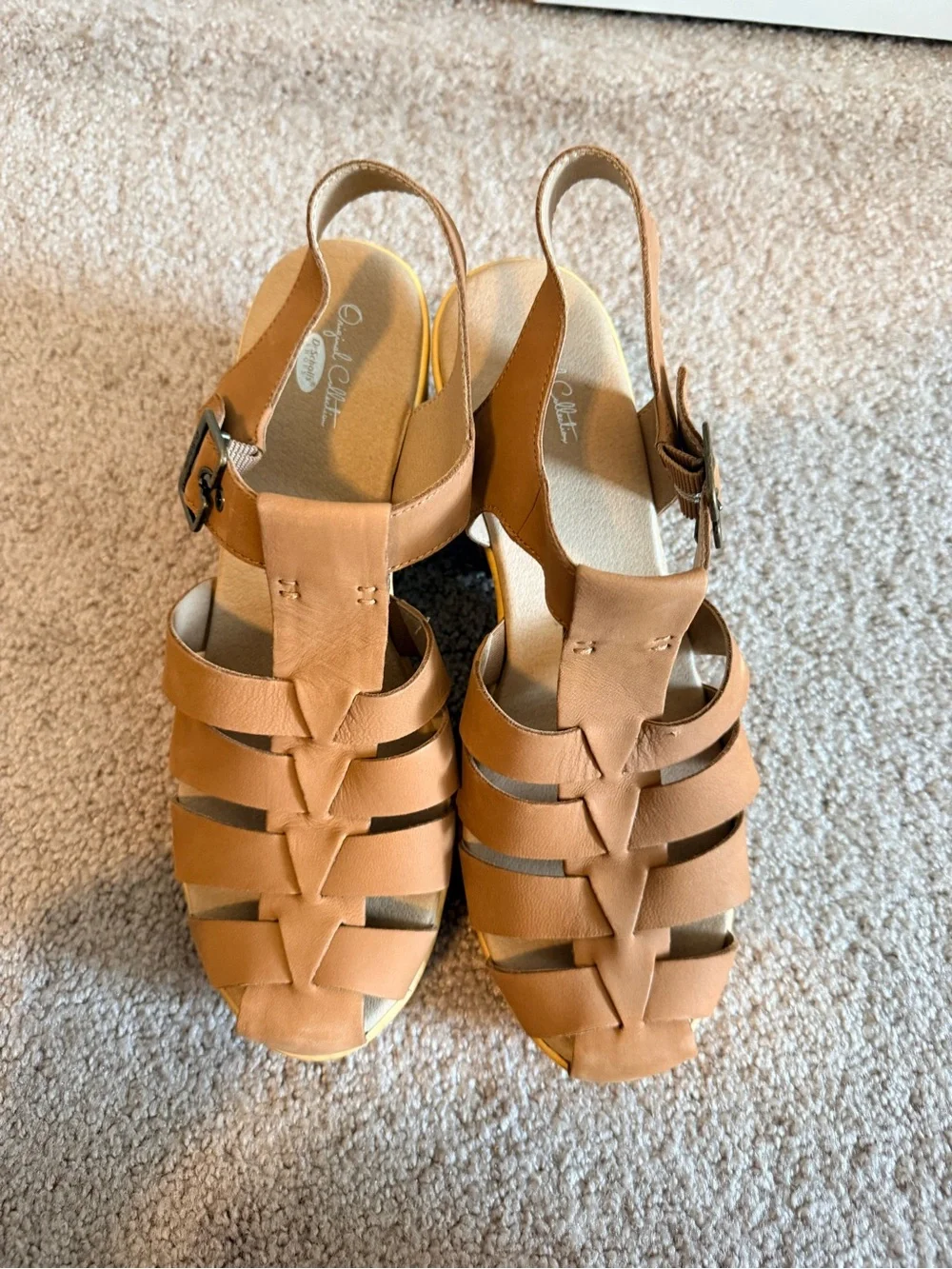Dr. Scholl’s Original Collection Want It All Leather Platform Sandals 9.5